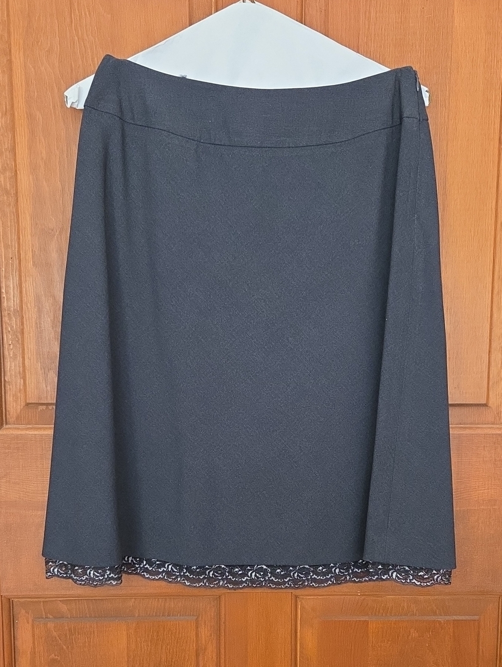 Elegant A-Line Skirt with Lace Hem